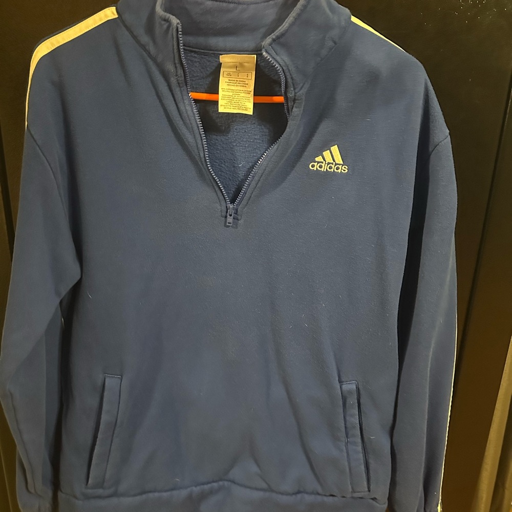 Adidas Blue and Orange Pullover